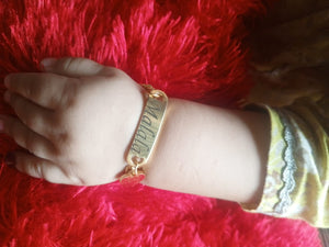 Baby name bracelet