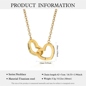 Engraved Double Heart Necklace